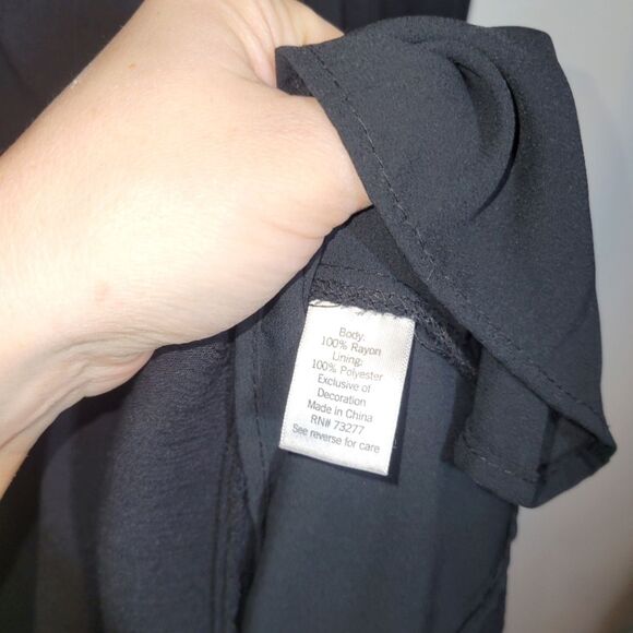 Sonoma Black Tiered Boho Maxi Dress 2X - Picture 8 of 15